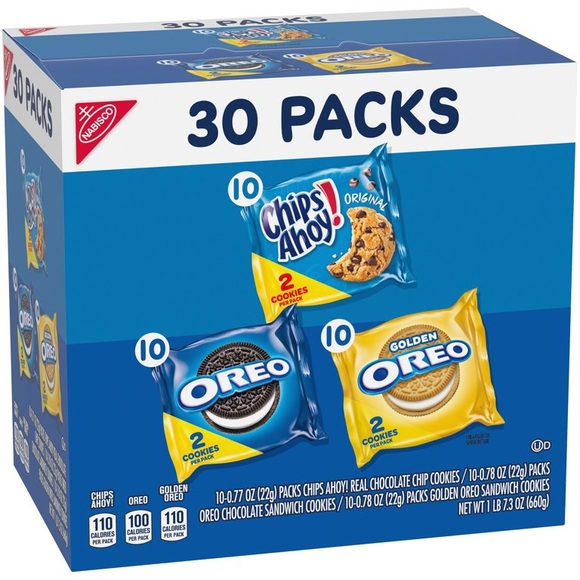 Nabisco Cookies Sweet Treats Variety Snacks Party School 30Pack one box - Picture 1 of 6